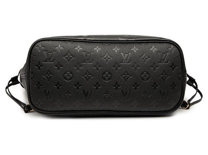 Borsa 2 vie Louis Vuitton Neverfull MM Monogram Empreinte Nero - vista 3