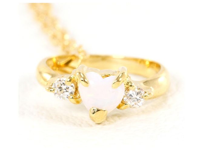 Autre Marque Collana in oro giallo 18K con opale e diamante D'oro - vista 4