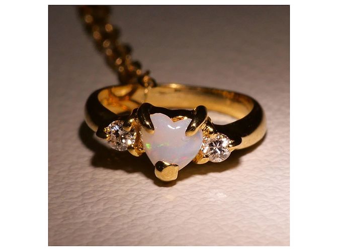 Autre Marque Collana in oro giallo 18K con opale e diamante D'oro - vista 5