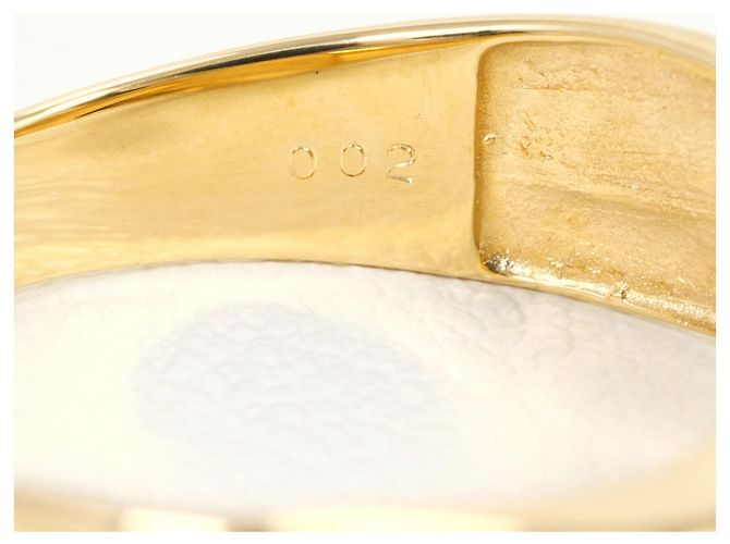 Autre Marque 18K Gelbgold-Ring mit Onyx und Diamant Golden - Ansicht 5