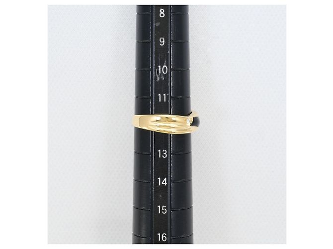 Autre Marque 18K Gelbgold-Ring mit Onyx und Diamant Golden - Ansicht 7