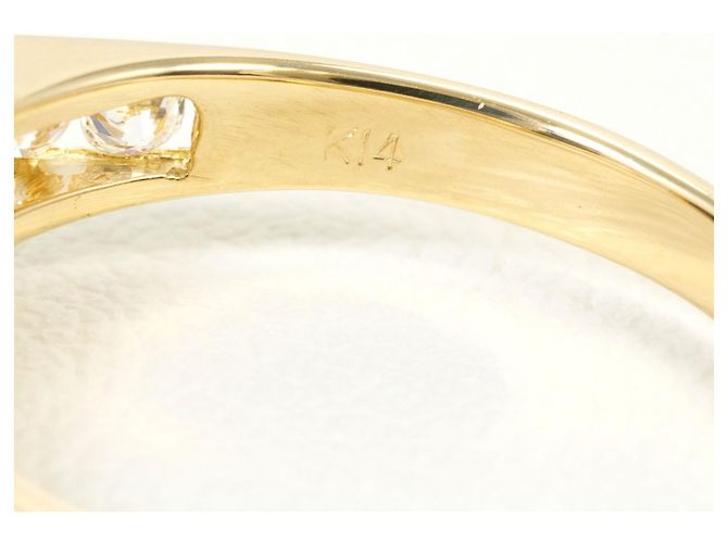 Autre Marque Anello a fascia in oro giallo 14K con zaffiro e zircone Nero D'oro - vista 5