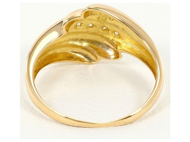 Autre Marque 18K Gelbgold-Ring mit Diamant Golden - Ansicht 3