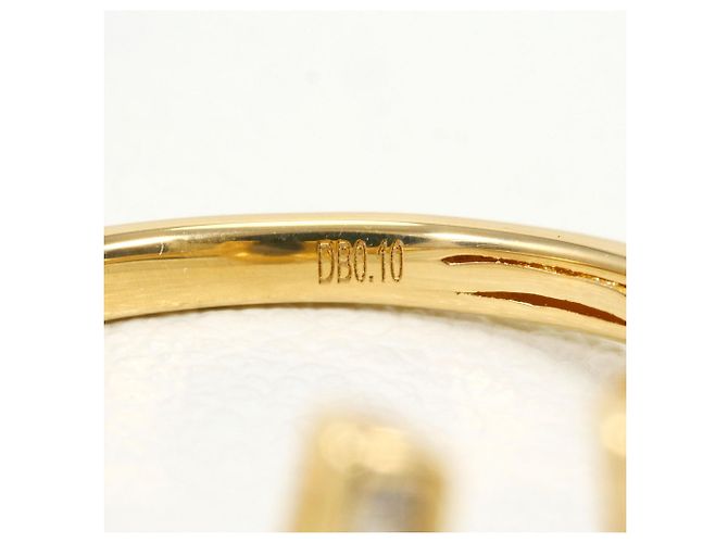 Autre Marque Anello a fascia in oro giallo 18K e diamanti D'oro - vista 5