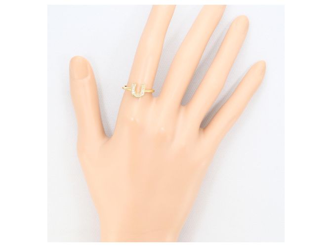 Autre Marque Anello a fascia in oro giallo 18K e diamanti D'oro - vista 6