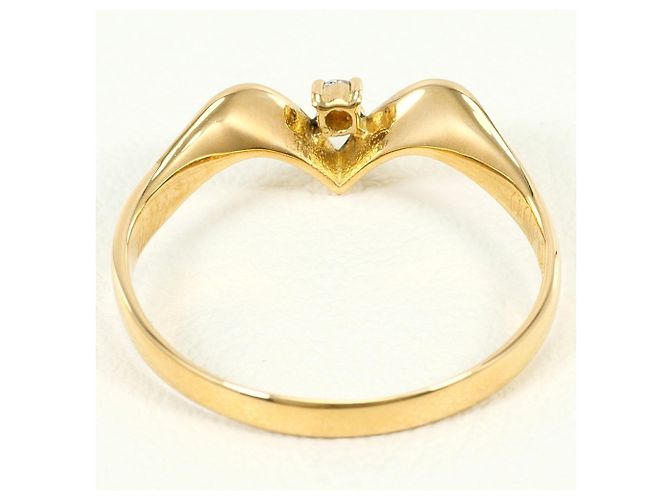Autre Marque 18K Gelbgold-Ring mit Diamant Golden - Ansicht 3