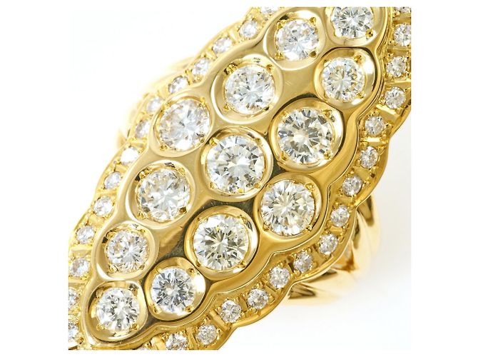 Autre Marque 18K Gelbgold-Ring mit Diamant Golden - Ansicht 2