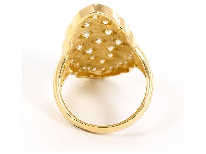Autre Marque 18K Gelbgold-Ring mit Diamant Golden - Ansicht 4