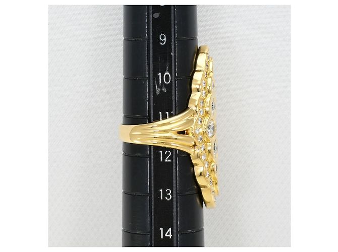 Autre Marque 18K Gelbgold-Ring mit Diamant Golden - Ansicht 7