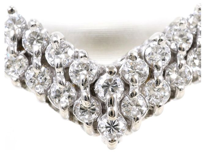 Autre Marque PT850 Platinring mit Diamant - Ansicht 2