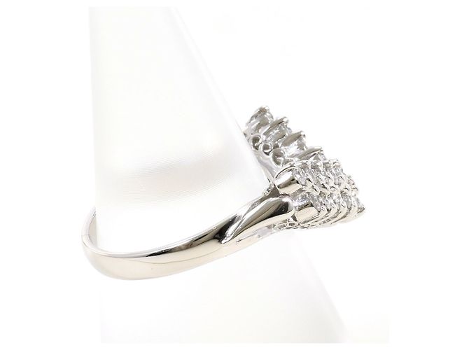 Autre Marque PT850 Platinring mit Diamant - Ansicht 3