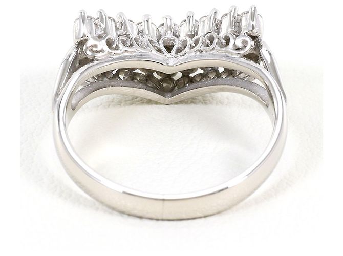 Autre Marque PT850 Platinring mit Diamant - Ansicht 4