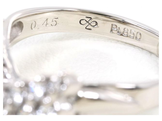 Autre Marque PT850 Platinring mit Diamant - Ansicht 5