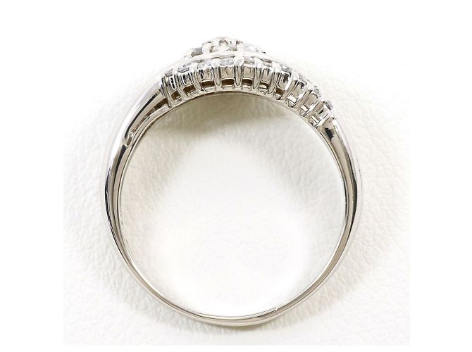 Autre Marque PT900 Platinring mit Diamant - Ansicht 2