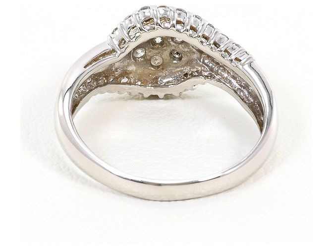 Autre Marque PT900 Platinring mit Diamant - Ansicht 3