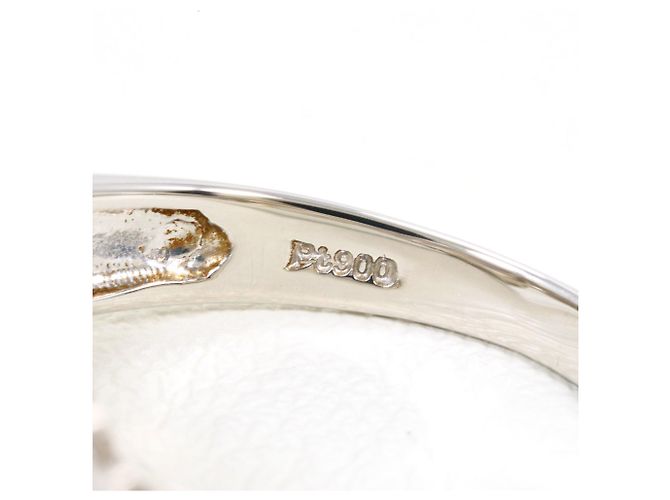 Autre Marque PT900 Platinring mit Diamant - Ansicht 4