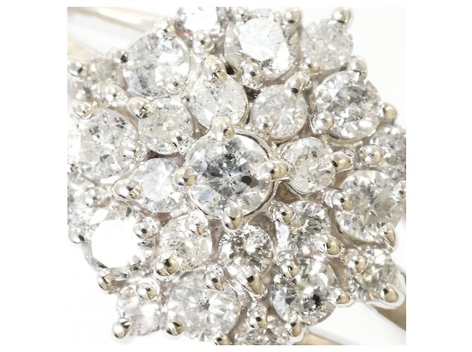 Autre Marque PT900 Platinring mit Diamant - Ansicht 2