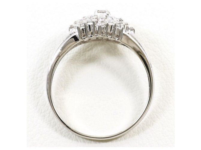 Autre Marque PT900 Platinring mit Diamant - Ansicht 3