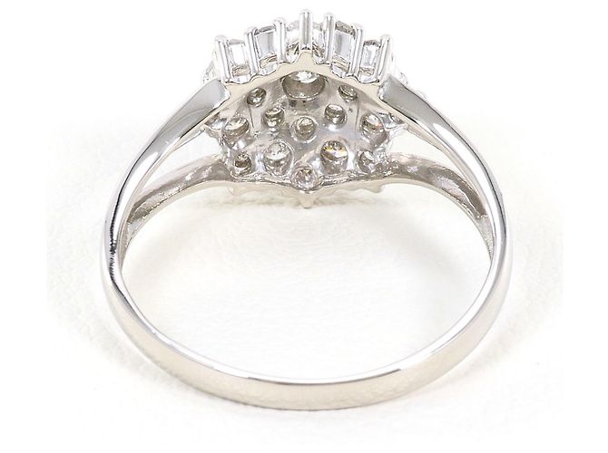 Autre Marque PT900 Platinring mit Diamant - Ansicht 4
