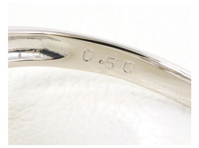 Autre Marque PT900 Platinring mit Diamant - Ansicht 6