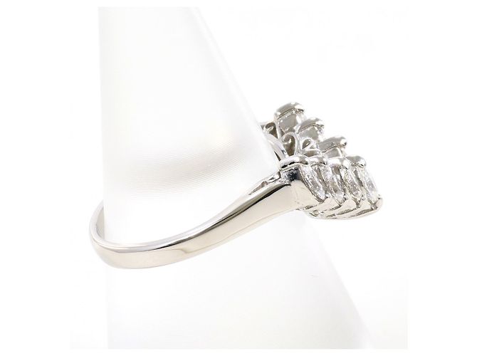 Autre Marque Anello a fascia in platino con diamante - vista 3
