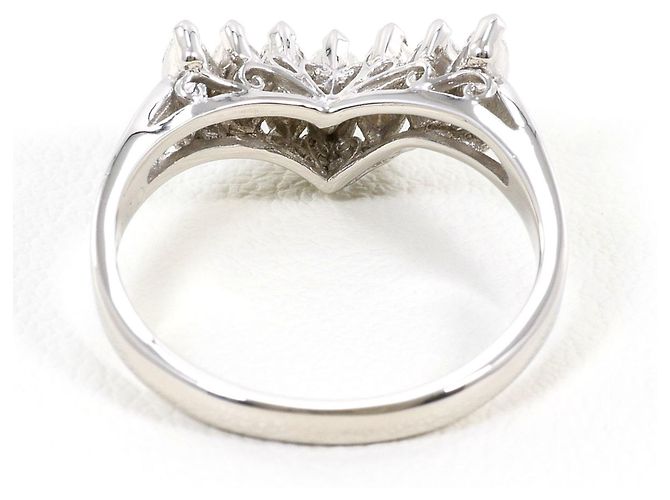 Autre Marque Anello a fascia in platino con diamante - vista 4