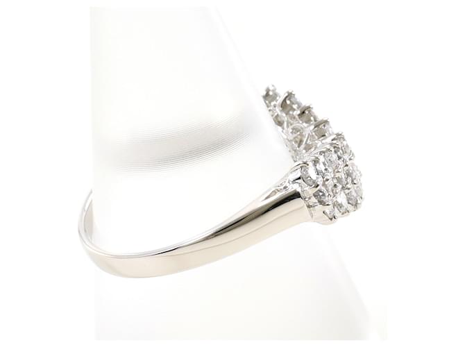Autre Marque Platinring mit Diamant - Ansicht 3