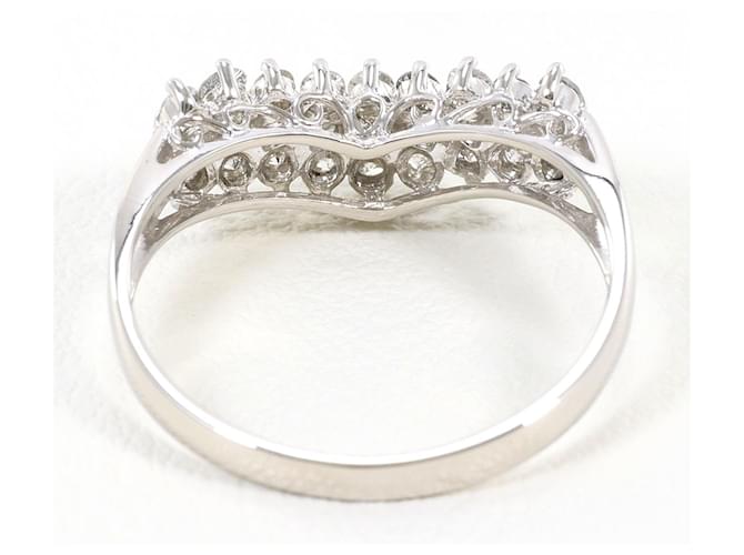 Autre Marque Platinring mit Diamant - Ansicht 4