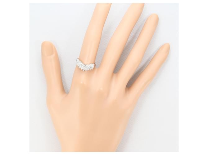 Autre Marque Platinring mit Diamant - Ansicht 7