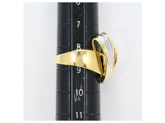 Autre Marque PT900 Platin- und 18K Gelbgold-Ring mit Diamant Golden - Ansicht 7