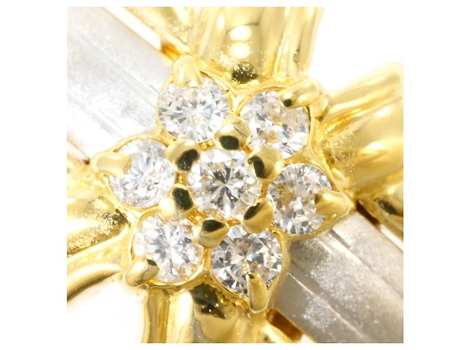 Autre Marque PT900 Platin- und 18K Gelbgold-Ring mit Diamant Golden - Ansicht 2