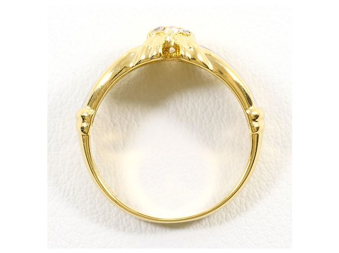 Autre Marque PT900 Platin- und 18K Gelbgold-Ring mit Diamant Golden - Ansicht 3