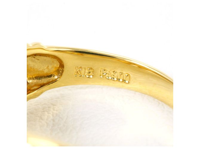 Autre Marque PT900 Platin- und 18K Gelbgold-Ring mit Diamant Golden - Ansicht 5