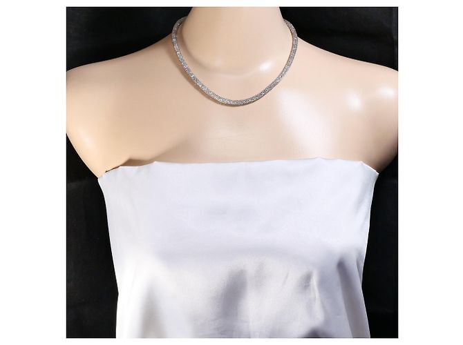 Autre Marque Collana in oro bianco 18K con zircone cubico D'oro - vista 6