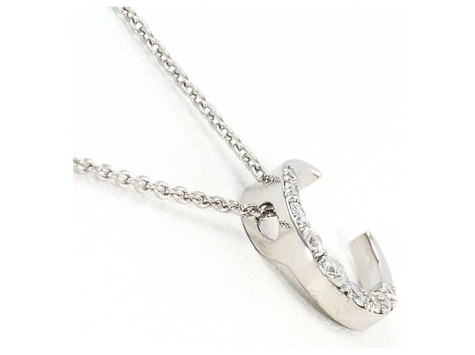Autre Marque 10K Weißgoldkette mit Diamant Golden - Ansicht 2