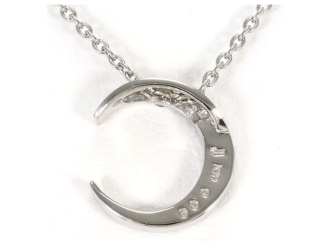 Autre Marque 10K Weißgoldkette mit Diamant Golden - Ansicht 3
