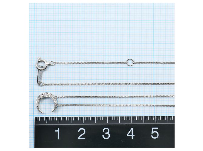 Autre Marque 10K Weißgoldkette mit Diamant Golden - Ansicht 4