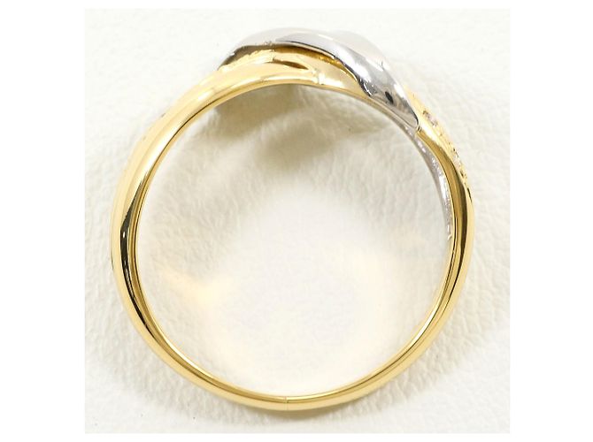 Autre Marque Ring aus Platin und Gelbgold mit Diamant Golden - Ansicht 2