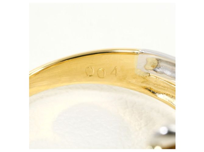 Autre Marque Ring aus Platin und Gelbgold mit Diamant Golden - Ansicht 5