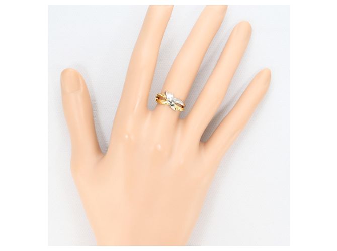 Autre Marque Ring aus Platin und Gelbgold mit Diamant Golden - Ansicht 6