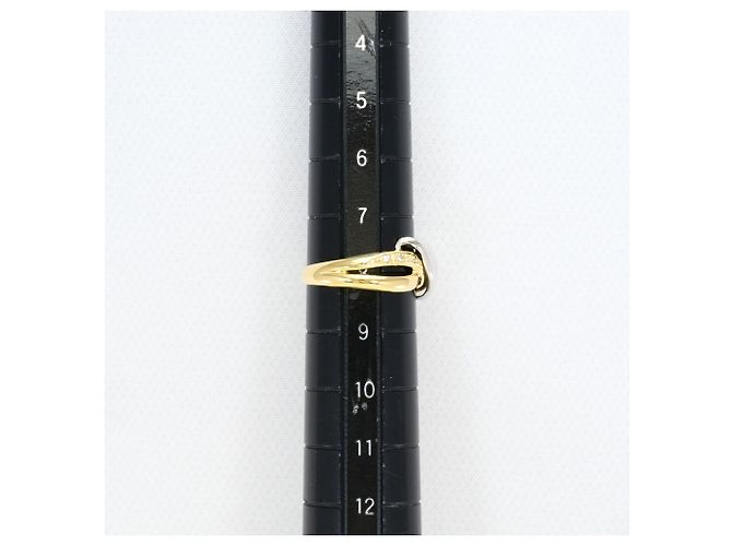 Autre Marque Ring aus Platin und Gelbgold mit Diamant Golden - Ansicht 7