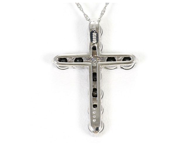 Autre Marque Collana in platino e oro bianco 18K con diamanti neri Nero D'oro - vista 3