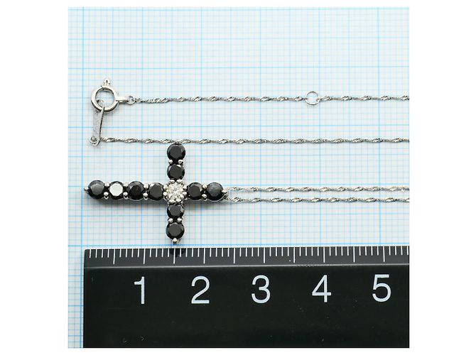 Autre Marque Collana in platino e oro bianco 18K con diamanti neri Nero D'oro - vista 4