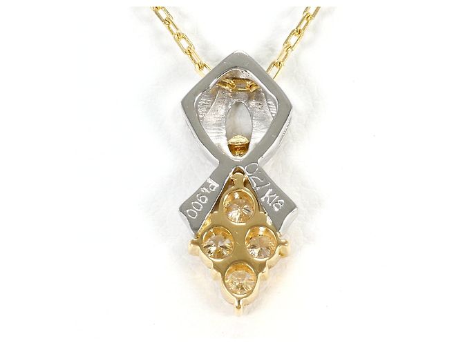 Autre Marque Elegante collana in platino e oro giallo D'oro - vista 3