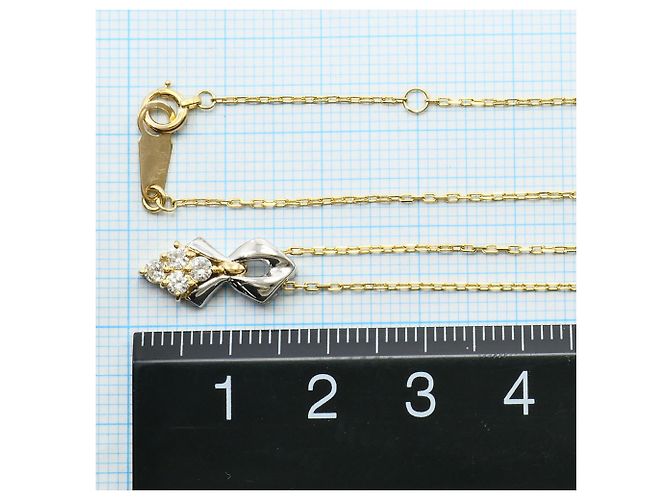 Autre Marque Elegante collana in platino e oro giallo D'oro - vista 4
