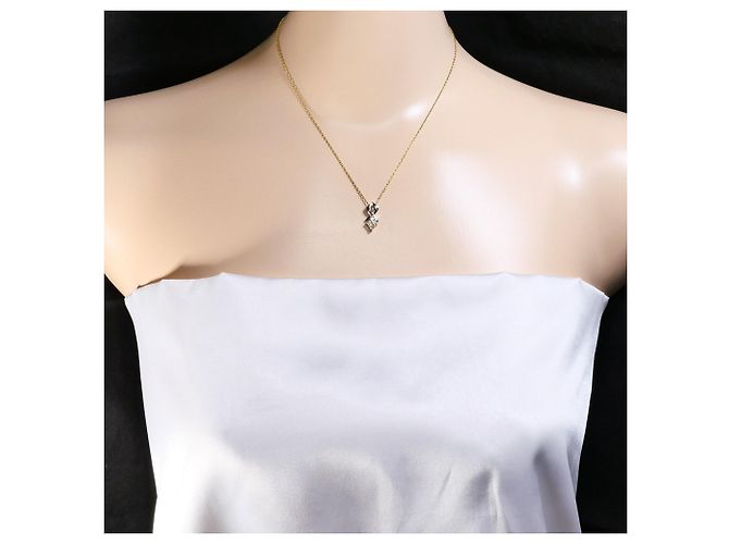Autre Marque Elegante collana in platino e oro giallo D'oro - vista 5