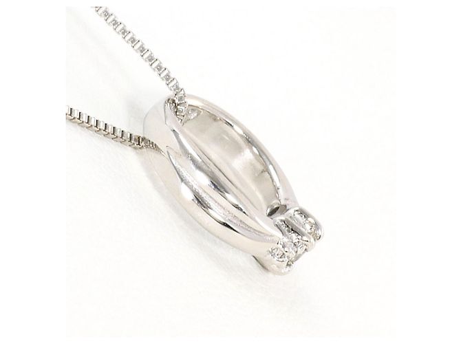 Autre Marque 18K Weißgoldkette mit Diamant Golden - Ansicht 2