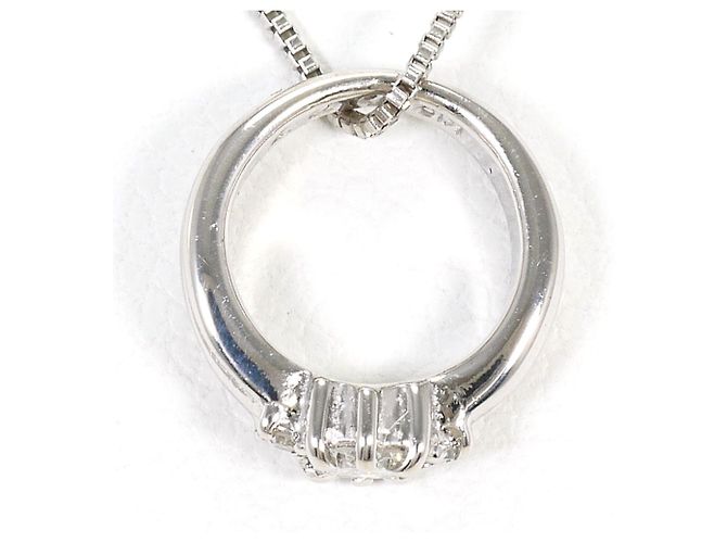 Autre Marque 18K Weißgoldkette mit Diamant Golden - Ansicht 3