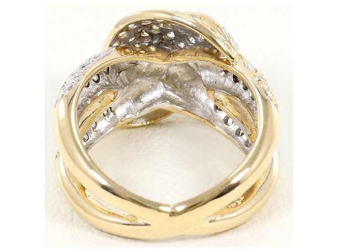Autre Marque 14K Goldring mit Cubic Zirconia Golden - Ansicht 3