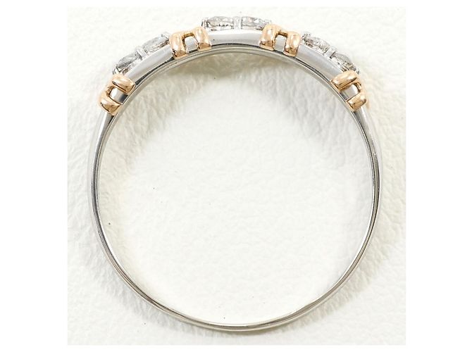 Autre Marque Platin- und Roségold-Diamantring Golden - Ansicht 2